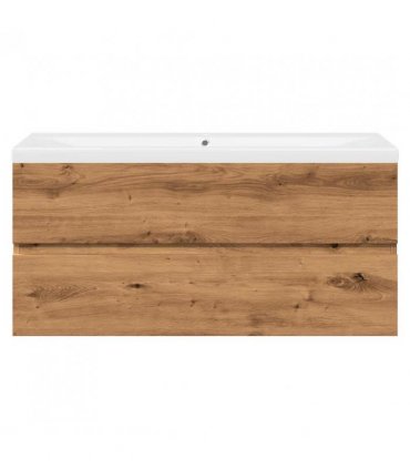 vidaXL Sink Cabinet with Built-in Basin Artisan Oak — Size: 100 x 38.5 x 45 cm, Model: without faucet & drain