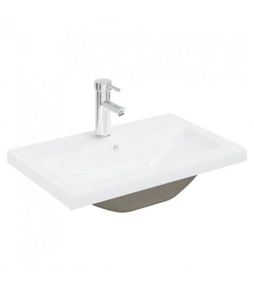 vidaXL Sink Cabinet with Built-in Basin and Faucet Old Wood — Size: 60 x 38.5 x 45 cm, Model: with faucet & drain