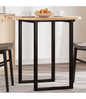 vidaXL Table Top Round Ø80x2 cm Solid Wood Acacia — Colour: natural, Size: Ø 80 x 2 cm