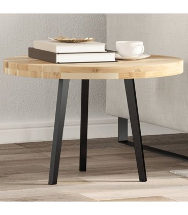vidaXL Table Top Round Ø60x4 cm Solid Wood Acacia — Colour: natural, Size: Ø 60 x 4 cm