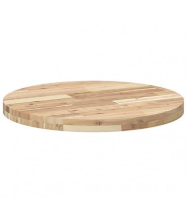 vidaXL Table Top Round Ø60x4 cm Solid Wood Acacia — Colour: natural, Size: Ø 60 x 4 cm