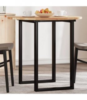 vidaXL Table Top Round Ø80x2 cm Solid Wood Acacia — Colour: oil finished, Size: Ø 80 x 2 cm