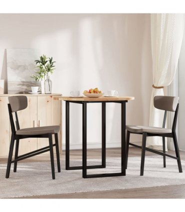 vidaXL Table Top Round Ø80x2 cm Solid Wood Acacia — Colour: oil finished, Size: Ø 80 x 2 cm