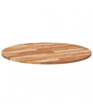 vidaXL Table Top Round Ø80x2 cm Solid Wood Acacia — Colour: oil finished, Size: Ø 80 x 2 cm