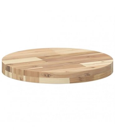 vidaXL Table Top Round Ø40x4 cm Solid Wood Acacia — Colour: natural, Size: Ø 40 x 4 cm