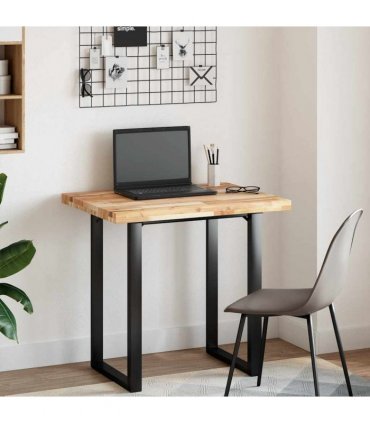 vidaXL Table Top Rectangular 80x60x4 cm Solid Wood Acacia — Colour: natural, Size: 80 x 60 x 4 cm