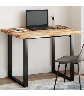 vidaXL Table Top Rectangular 100x80x4 cm Solid Wood Acacia — Colour: oil finished, Size: 100 x 80 x 4 cm