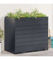 vidaXL Wheelie Bin Storage for 2 Bins Anthracite 136 x 77.5 x 121.5 cm — Model: Planter top