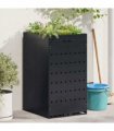 vidaXL Wheelie Bin Storage with Planter Roof for Single 240L Bin Black — Model: Planter top