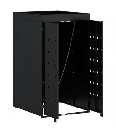 vidaXL Wheelie Bin Storage with Planter Roof for Single 240L Bin Black — Model: Planter top