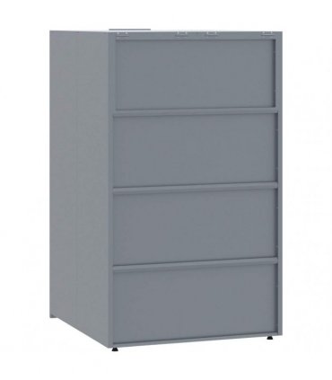 vidaXL Wheelie Bin Storage for Single Bin Grey 69x79x117 cm Steel — Model: gas lift-up lid