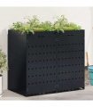 vidaXL Wheelie Bin Storage for 2 Bins Black 136 x 77.5 x 121.5 cm — Model: Planter top
