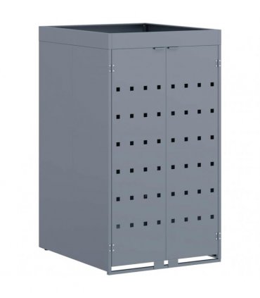 vidaXL Wheelie Bin Storage with Planter Roof for Single 240L Bin — Colour: Grey, Model: Planter top