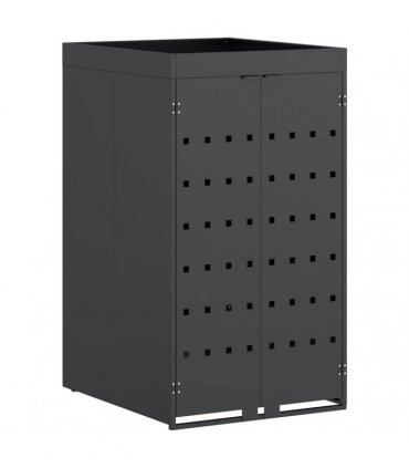 vidaXL Wheelie Bin Storage with Planter Roof for Single 240L Bin — Colour: Anthracite, Model: Planter top