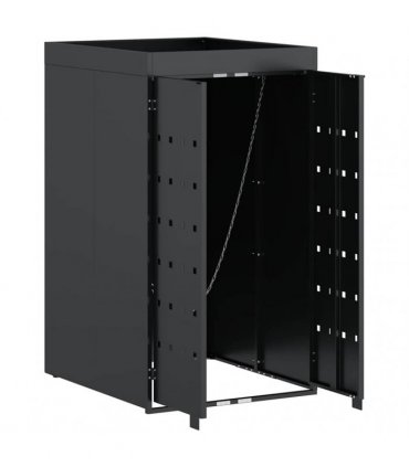 vidaXL Wheelie Bin Storage with Planter Roof for Single 240L Bin — Colour: Anthracite, Model: Planter top