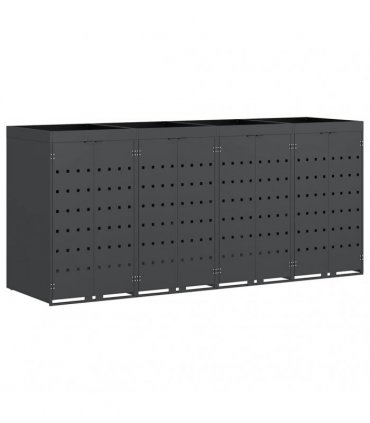 vidaXL Wheelie Bin Storage for 4 Bins Anthracite 272 x 77.5 x 121.5 cm — Model: Planter top