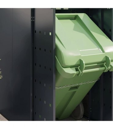 vidaXL Wheelie Bin Storage for 4 Bins Anthracite 272 x 77.5 x 121.5 cm — Model: Planter top