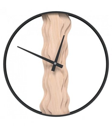vidaXL Wall Clock Brown Ø35 cm Iron and Oak Wood