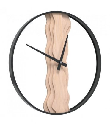 vidaXL Wall Clock Brown Ø35 cm Iron and Oak Wood