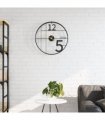 vidaXL Wall Clock Black Ø50 cm Iron