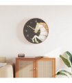 vidaXL Wall Clock Gold and White Ø29.5 cm Polystyrene and Glass