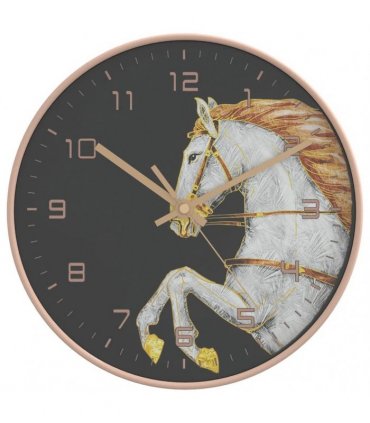 vidaXL Wall Clock Gold and White Ø29.5 cm Polystyrene and Glass