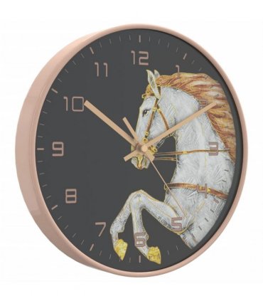 vidaXL Wall Clock Gold and White Ø29.5 cm Polystyrene and Glass