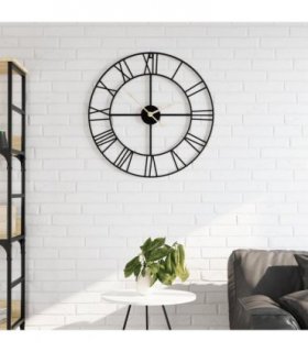 vidaXL Wall Clock Black Ø50 cm Iron — V0671983689