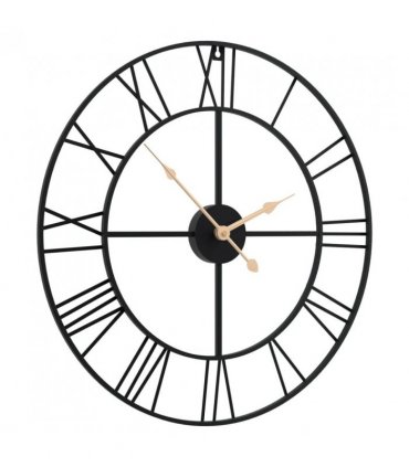 vidaXL Wall Clock Black Ø50 cm Iron — V0671983689