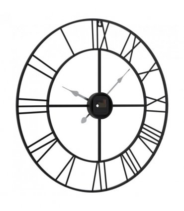 vidaXL Wall Clock Black Ø50 cm Iron — V0671983689
