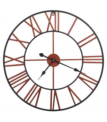 vidaXL Wall Clock Metal 58 cm Red