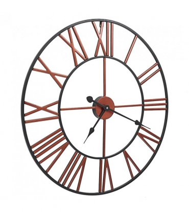 vidaXL Wall Clock Metal 58 cm Red