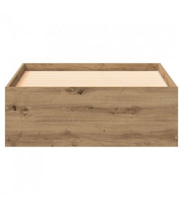 vidaXL Bed Frame with Drawer Artisan Oak 100 x 200 cm Engineered Wood