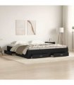 vidaXL Bed Frame with Drawer Black Oak 180 x 200 cm Engineered Wood