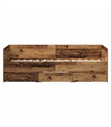 vidaXL Daybed with Headboard Old Wood 90 x 190 cm Engineered Wood