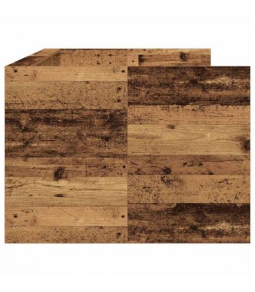 vidaXL Daybed with Headboard Old Wood 100 x 200 cm Engineered Wood