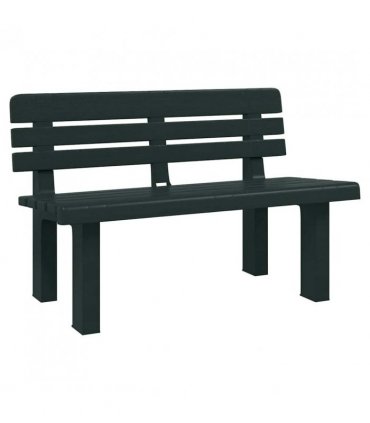 vidaXL Garden Bench | Green | Polypropylene | 110 x 52 x 71 cm | Durable