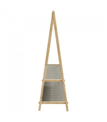 vidaXL Clothes Rack with Shelves 132x45.5x150.5 cm Bamboo — Size: 132 cm, Model: without wheels