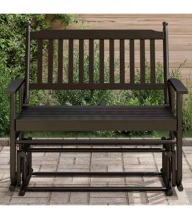 vidaXL Glider Bench Black 118x70x104.5 cm Solid Wood Poplar