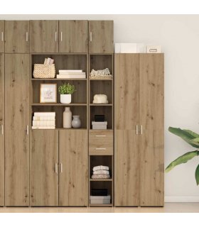 vidaXL Storage Cabinet 2 pcs Artisan Oak 30 x 42.5 x 225 cm