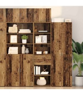 vidaXL Highboard Old Wood 50 x 42.5 x 225 cm Engineered Wood