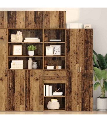 vidaXL Highboard Old Wood 50 x 42.5 x 225 cm Engineered Wood