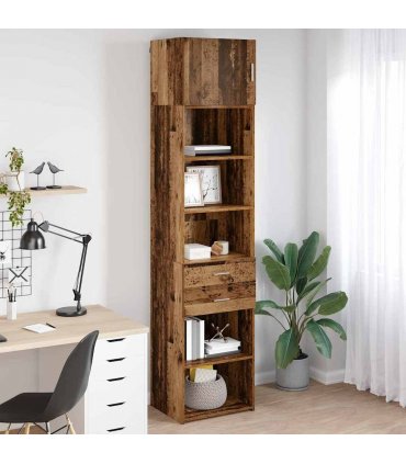 vidaXL Highboard Old Wood 50 x 42.5 x 225 cm Engineered Wood
