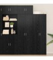 vidaXL Storage Cabinet 2 pcs Black Oak 70 x 42.5 x 185 cm