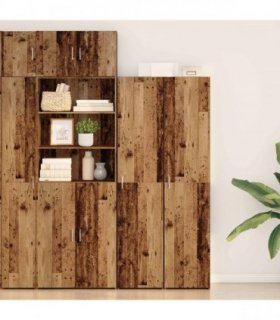 vidaXL Highboard Old Wood 40 x 42.5 x 185 cm