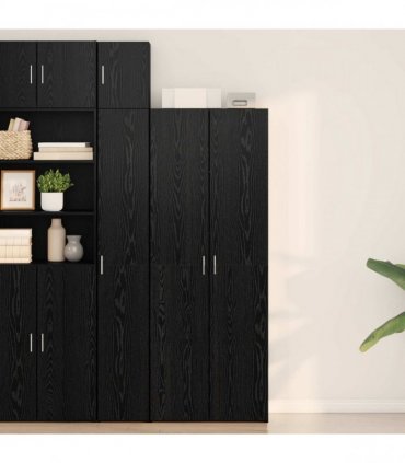 vidaXL Highboard Black Oak 70 x 42.5 x 185 cm