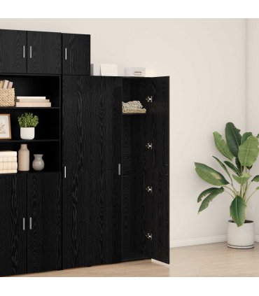 vidaXL Highboard Black Oak 70 x 42.5 x 185 cm