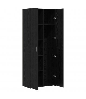 vidaXL Highboard Black Oak 70 x 42.5 x 185 cm