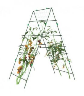 vidaXL Garden Trellis for Climbing Plants A-Frame 99x90x175.5 cm Steel — Colour: Green
