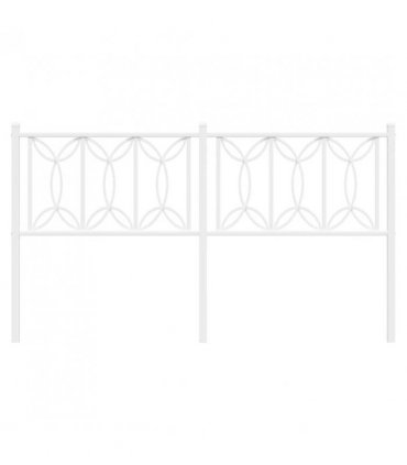 vidaXL Metal Replace Headboard White 160 cm — V0671983910